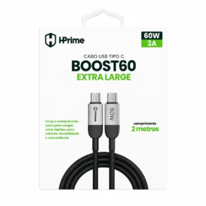 Cabo Carregador Tipo C 2M 60W HPRIME BOOST60