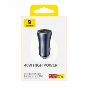 Carregador Veicular Tipo C + USB 40W BASEUS DUAL QUICK CHARGER