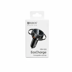 Carregador Veicular Cabo Tipo C + USB HREBOS CRV-333