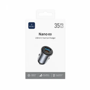 Carregador Veicular Tipo C + USB 35W WIWU NANO LITE