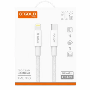 Cabo Carregador Lightning 1M AGOLD CB132