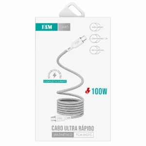 Cabo Carregador Tipo C Magnético 100W 1,2M FAM FCA-MC1C