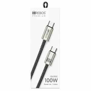 Cabo Carregador Tipo C Power Link 100W HREBOS CB-390C