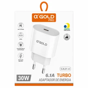 Fonte Carregador Tipo C 30W AGOLD CA31-4