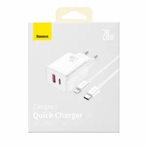 Kit Carregador Lightning 20W BASEUS Quick Charger