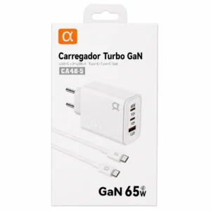 Kit Carregador 2 Tipo C + USB 65W GaN AGOLD CA46-5