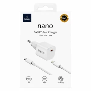 Kit Carregador Lightning 30W GaN WIWU nano