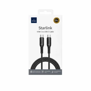 Cabo Carregador Tipo C 60W 1M WiWU Starlink Preto