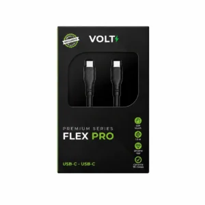 Cabo Carregador Tipo C 100W 1,5M VOLT Flex Pro Preto