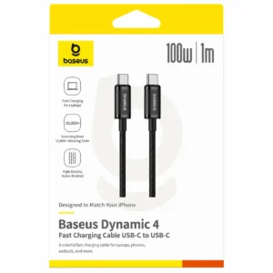 Cabo Carregador Tipo C 100W 1M BASEUS Dynamic 4 Preto